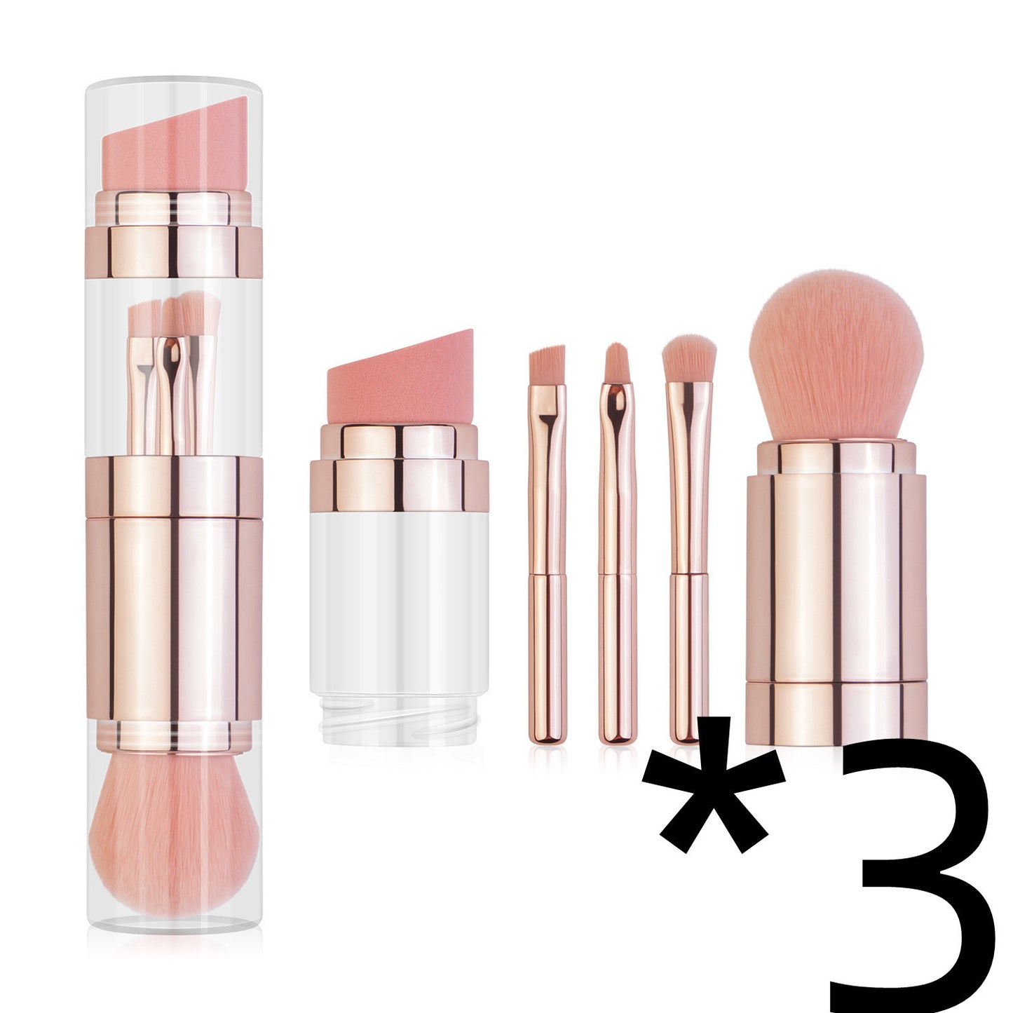 5-in-1 Makeup Brushes Multifunctional